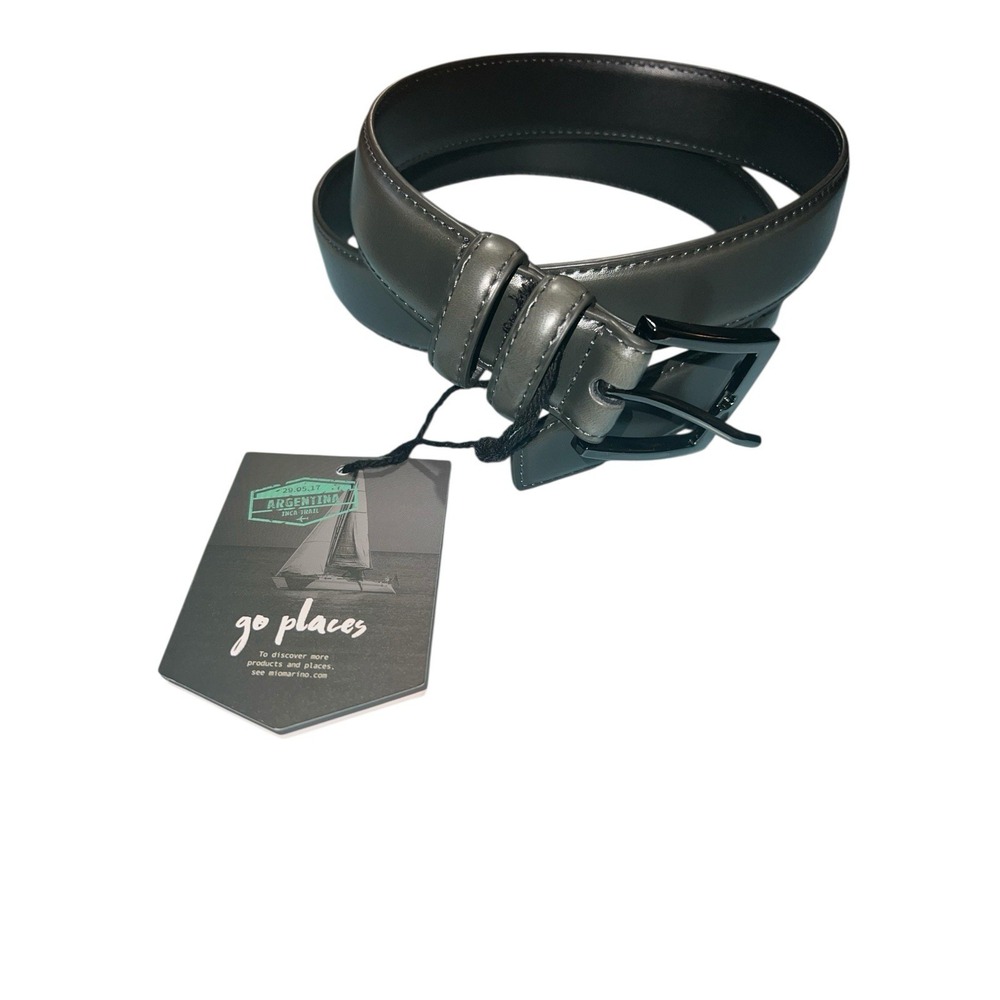 Men's Go Places Leather Green Argentina Inca Trail Belt Mio Merino Collection 34